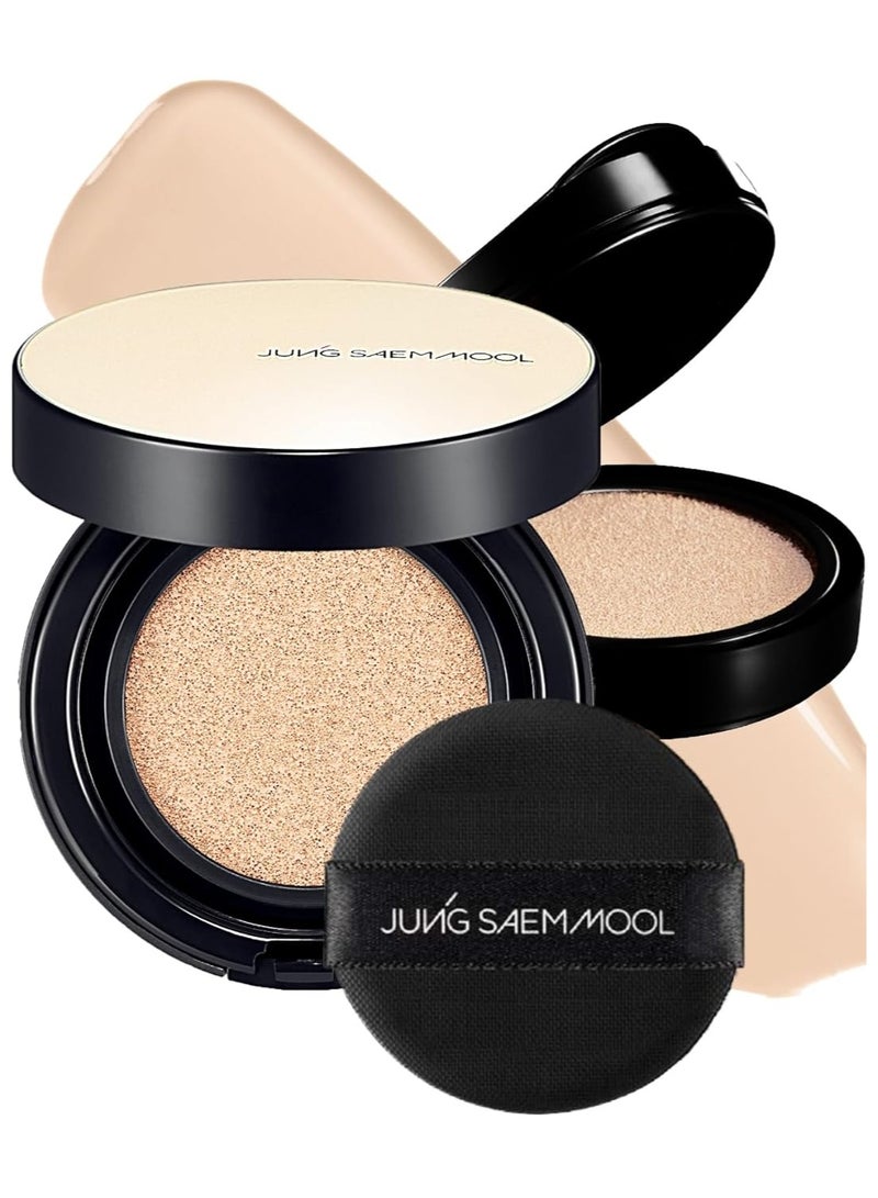 JUNG SAEM MOOL Essential Skin Nuder Longwear Cushion 0.98 Fl Oz (Fair Light), Refill Included, 24H Lasting Cushion Foundation with High Coverage, Semi-Matte Natural Finish, Korean Foundation Makeup - Image 1