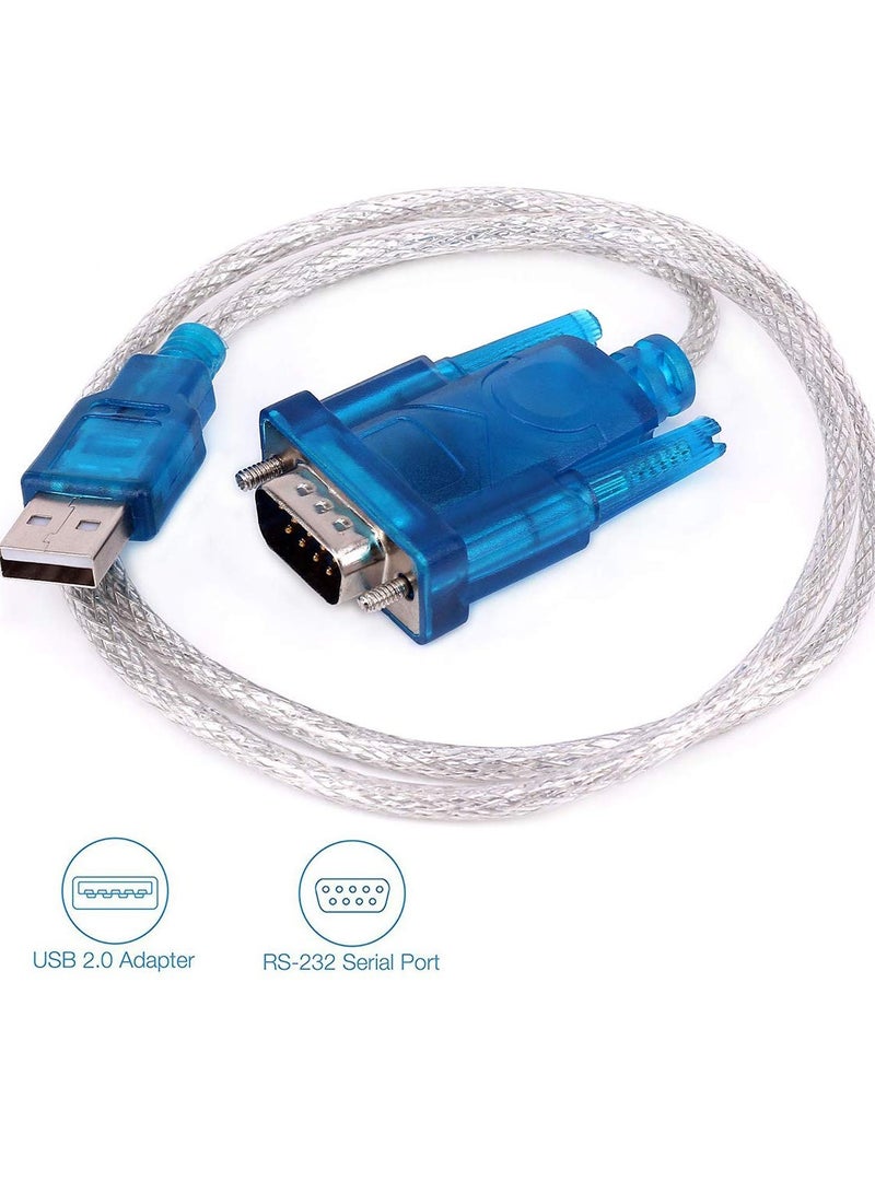 erorex console cable Serial Cable Rj45 to DB9 & RS232 to USB (2 In 1) for Cisco device 1M+1.8M - Image 4