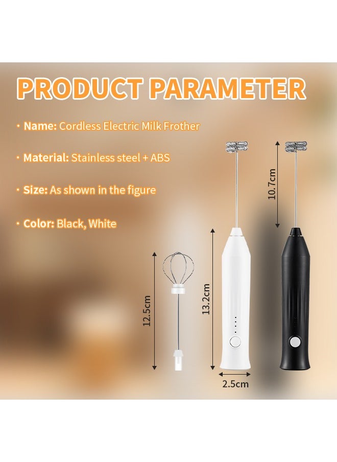 Generic - Electric Milk Frother, Rechargeable Handheld Foam Maker, Egg Beater with Three-Speed Adjustment, Hand blender, Low Noise, Easy To Clean, Can Stir Coffee, Juice, Eggs, Jam, Matcha - Image 1