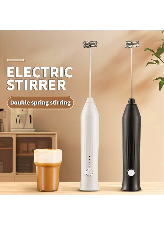 Generic - Electric Milk Frother, Rechargeable Handheld Foam Maker, Egg Beater with Three-Speed Adjustment, Hand blender, Low Noise, Easy To Clean, Can Stir Coffee, Juice, Eggs, Jam, Matcha - Image 1