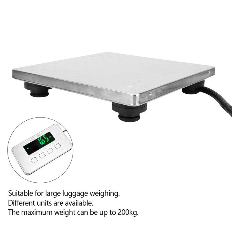Heayzoki 440lb Heavy Duty Digital Shipping Postal Scale, Double Range Express Luggage Baggage Weighing Electronic Scale with Stainless Steel Large, Post Office Postal Scale and Luggage - Image 4