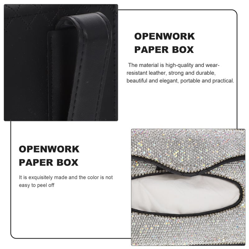PU Leather Napkin Holder Handbag Shape Car Tissue Case for Women - Image 5