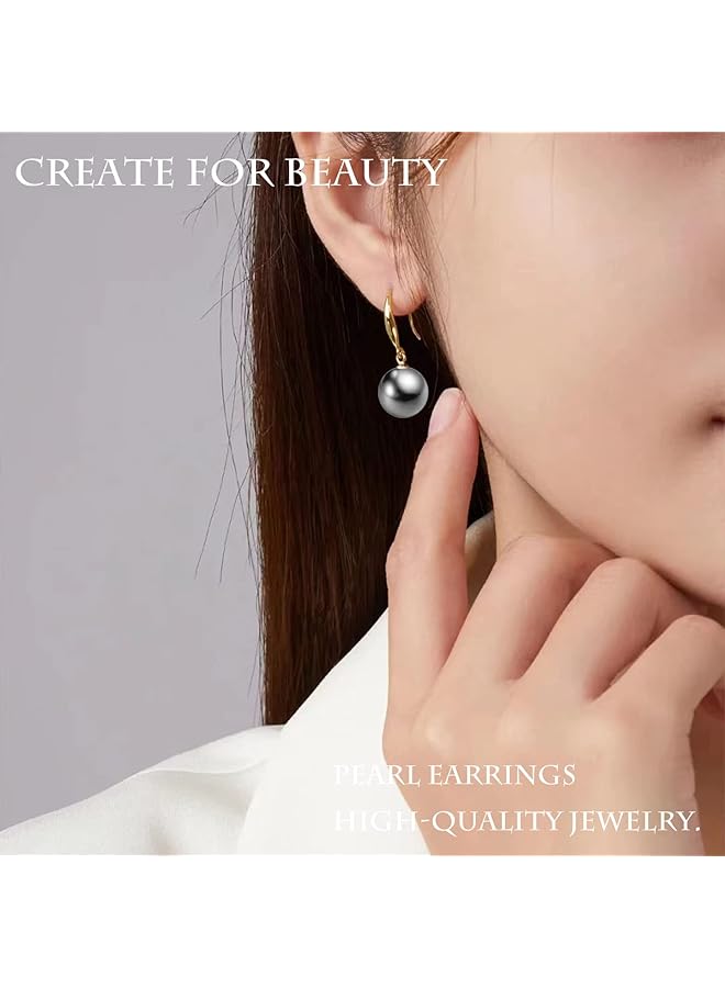 إيروريكس أقراط اللؤلؤ للنساء أقراط متدلية من اللؤلؤ على شكل خطاف السمك مطلية بالذهب عيار 18 قيراطًا أقراط مضادة للحساسية أقراط متدلية من اللؤلؤ مجوهرات فاخرة هدية للنساء - Image 3