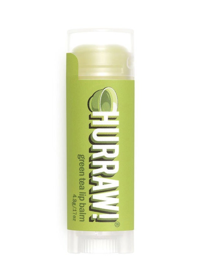 Hurraw! Green Tea Lip Balm: Organic, Certified Vegan, Cruelty and Gluten Free. Non-GMO, 100% Natural Ingredients. Bee, Shea, Soy and Palm Free. Made in USA - Image 1