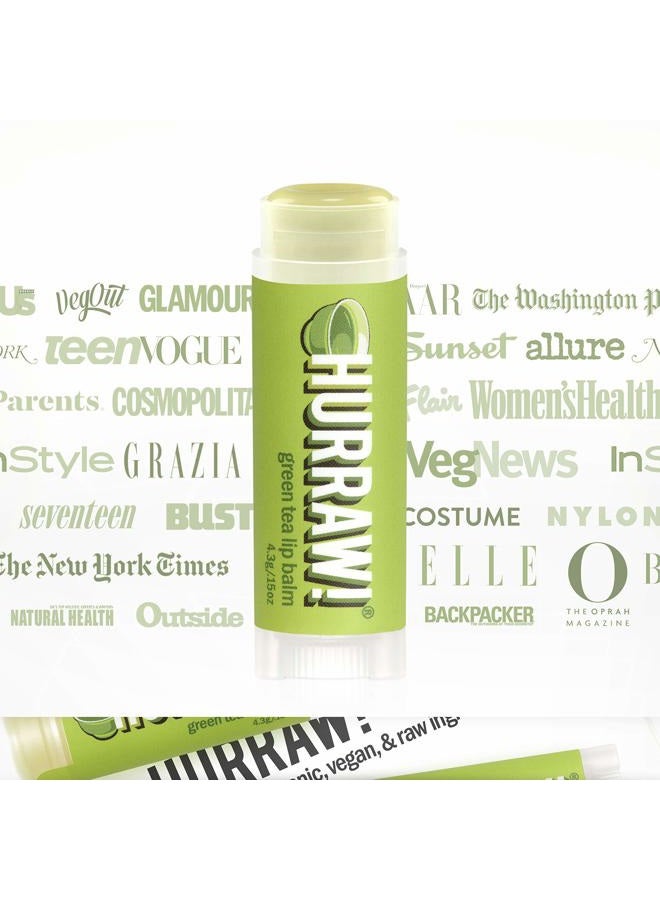 Hurraw! Green Tea Lip Balm: Organic, Certified Vegan, Cruelty and Gluten Free. Non-GMO, 100% Natural Ingredients. Bee, Shea, Soy and Palm Free. Made in USA - Image 5