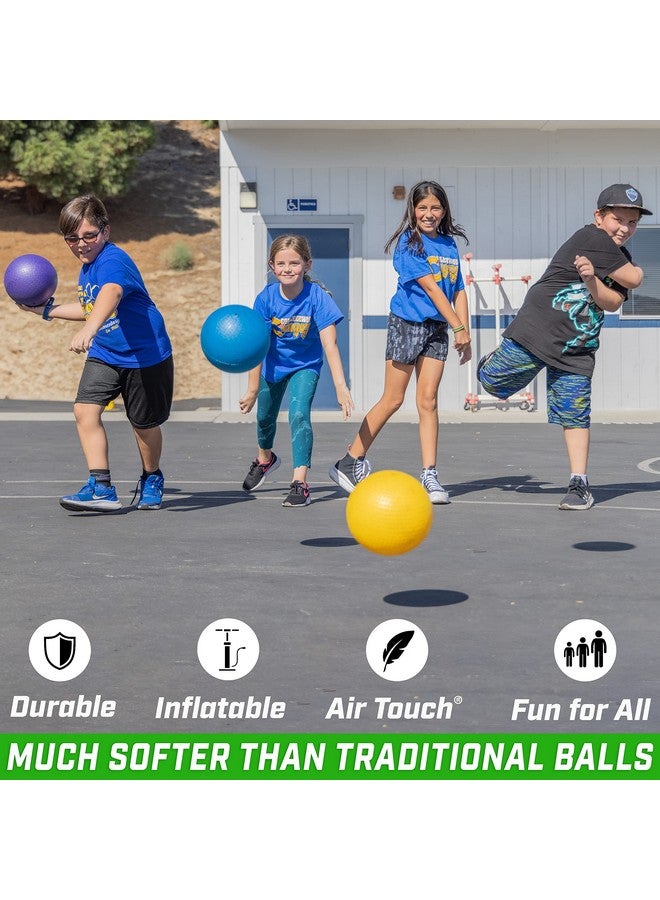 GoSports GoSports Inflatable Dodgeball - No Sting Balls - Includes Ball Pump & Mesh Bag, 6 Count.  - Image 2