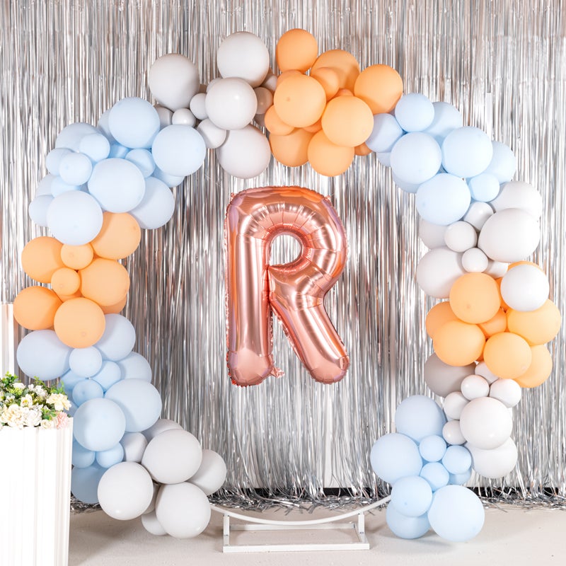 Restaurantware بالون حروف بالونيفاي 40 بوصة، بالون حفل كبير - حرف R، ذاتي الإغلاق، بالون ميارل باللون الوردي الذهبي، حلقة تعليق، زينة لعيد الميلاد، الزفاف، أو التخرج - Image 4