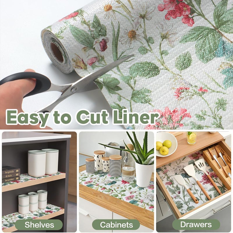 Quttisay Shelf Liner for Kitchen Cabinets Non Adhesive Drawer Liner,Cabinet Liner for Shelves,Non Slip Kitchen Drawer Liners for Dresser,Waterproof Shelf Paper for Refrigerator,Cupboard,12In x 10FT - Image 4