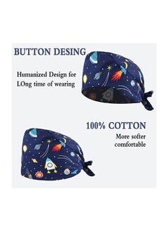 Topleo Pack of 3 Surgical Caps for Female and Male, Cotton Nursing Cap  - Image 3