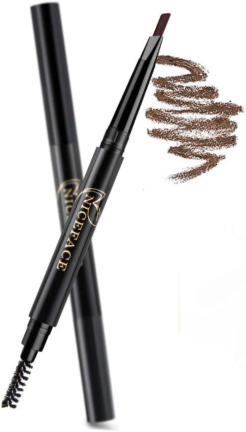 NICEFACE Eyebrow Pencil Coffee Double Ended Precision Waterproof BrowCoffee 3 - Image 1