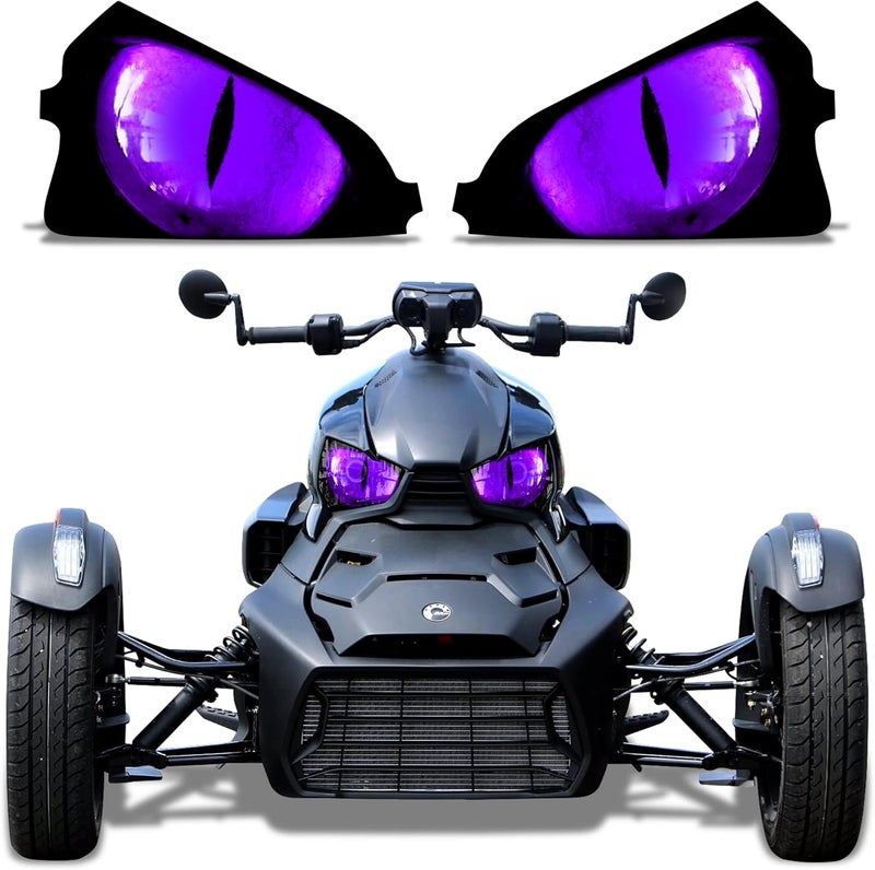 AMR Racing Roadster Headlight Eye Graphics Decal Cover for Can-Am Ryker 2019-2022 - Eclipse Purple