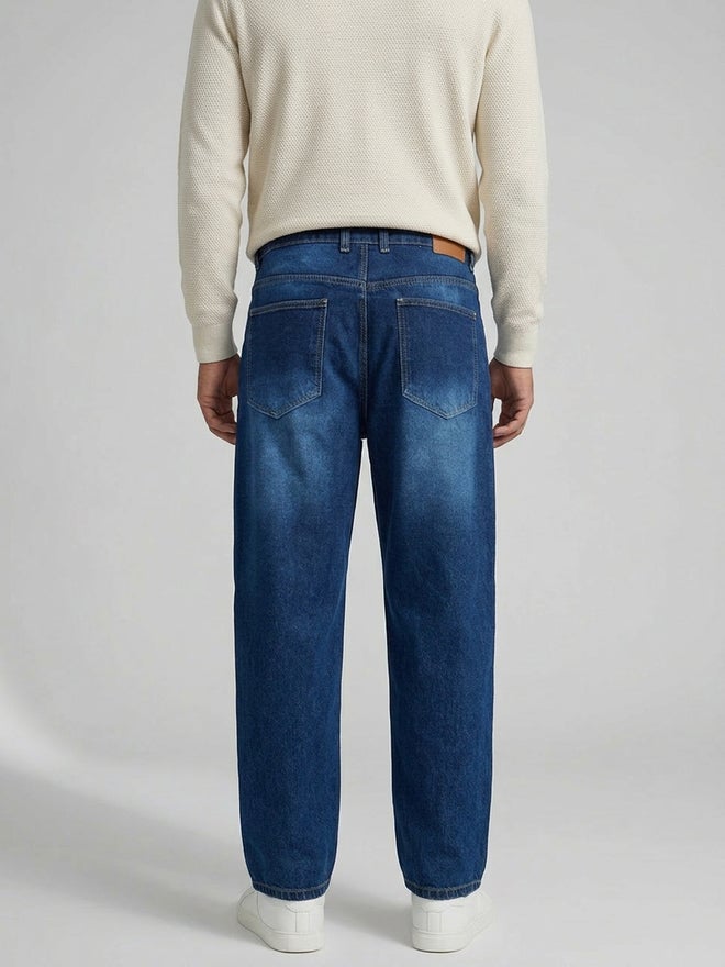 Styli Men Blue Relaxed Fit Acid wash Jeans - Image 4