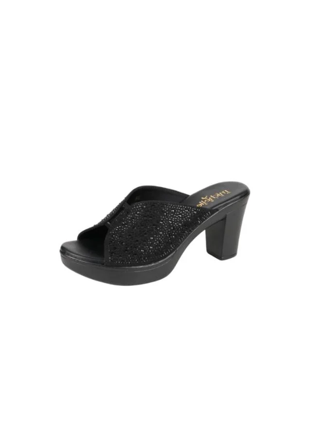 Michelle Morgan 092-2892 Michelle Morgan Ladies Block Heel Sandals 314RC867 Black