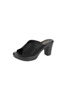 Michelle Morgan 092-2892 Michelle Morgan Ladies Block Heel Sandals 314RC867 Black  - Image 1