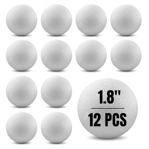 Round Foam Balls for Crafts  18Inch White Craft Foam XPS for Arts Small Foam Balls for School Projects and DIY Crafts  Round Balls  12 Pack of Foam Craft Spheres by Hygloss