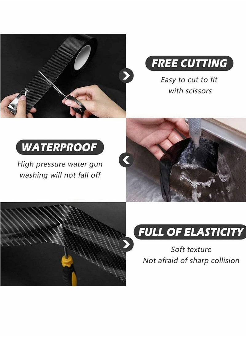 Generic - Car Door Edge Protectors, Scratch Resistant Paint Guard, Front and Rear Door Sill Scuff Plate, Bumper Protection for Most Vehicles, 2in x 9.8ft (5cm x 3m, Black) - Image 1