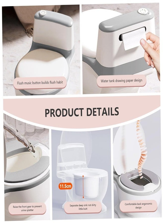 نابيا مقعد تدريب الأطفال على استخدام المرحاض الغربي من نابيا ميوزيكال بريميوم، مع وسادة ناعمة ومرحاض قابل للإزالة وعلبة توزيع ورق التواليت (مناسب للأطفال من عمر 6 أشهر إلى 4 سنوات) (وردي) - Image 5