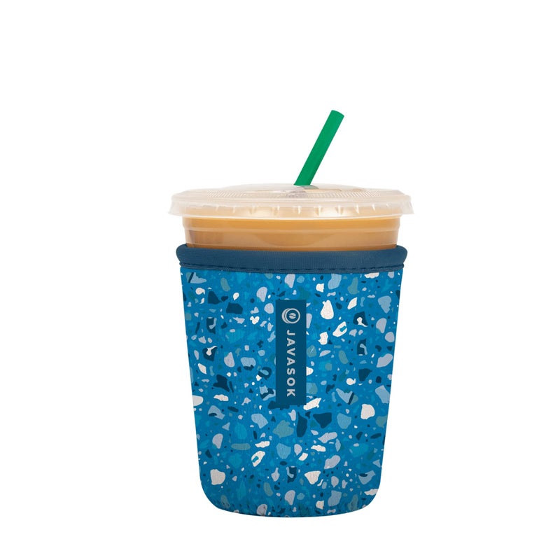 Sok It Sok It JavaSok Iced Coffee  Cold Soda Insulated Neoprene Cup Sleeve Sky Terrazzo Small 1620oz 
