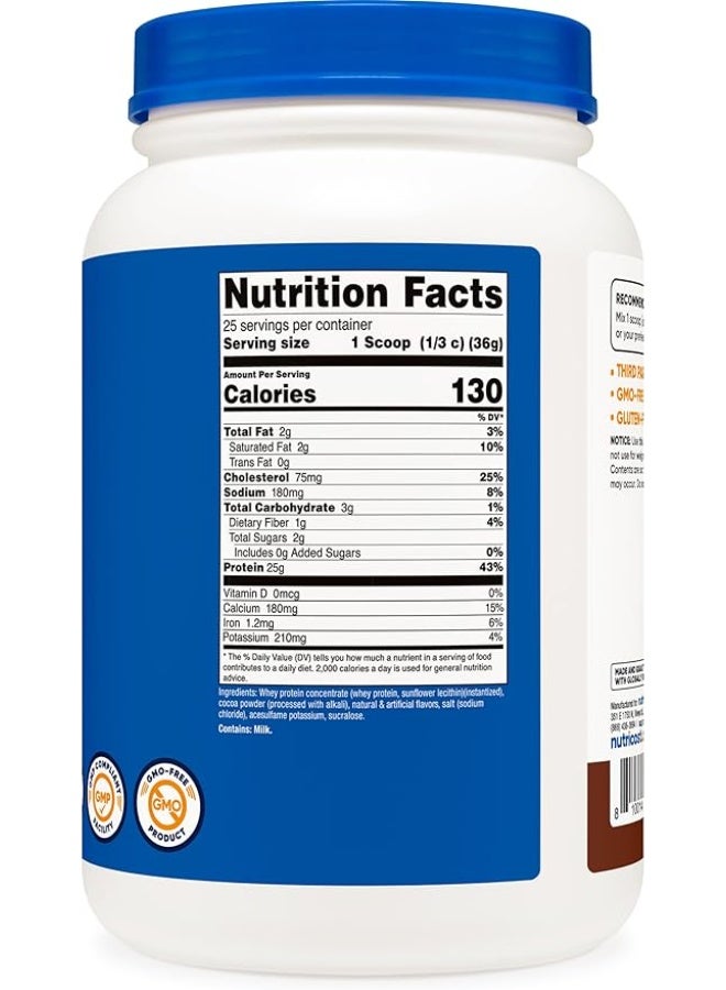 Nutricost, Whey Protein Concentrate, Milk Chocolate, 2 lb (907 g) - Image 5
