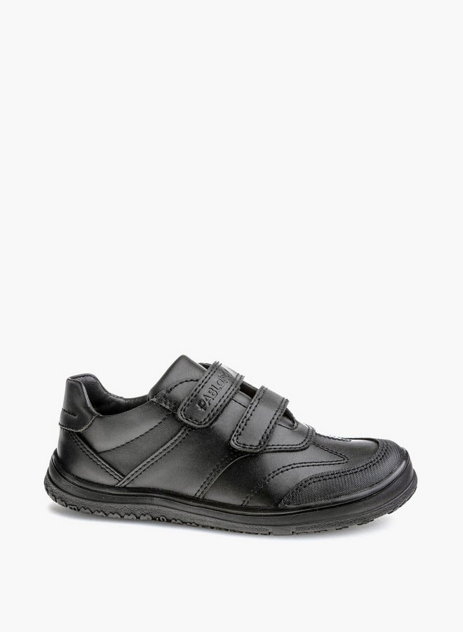 Pablosky Boys' Panelled School Shoes with Hook and Loop Closure - 732015-J  - Image 1