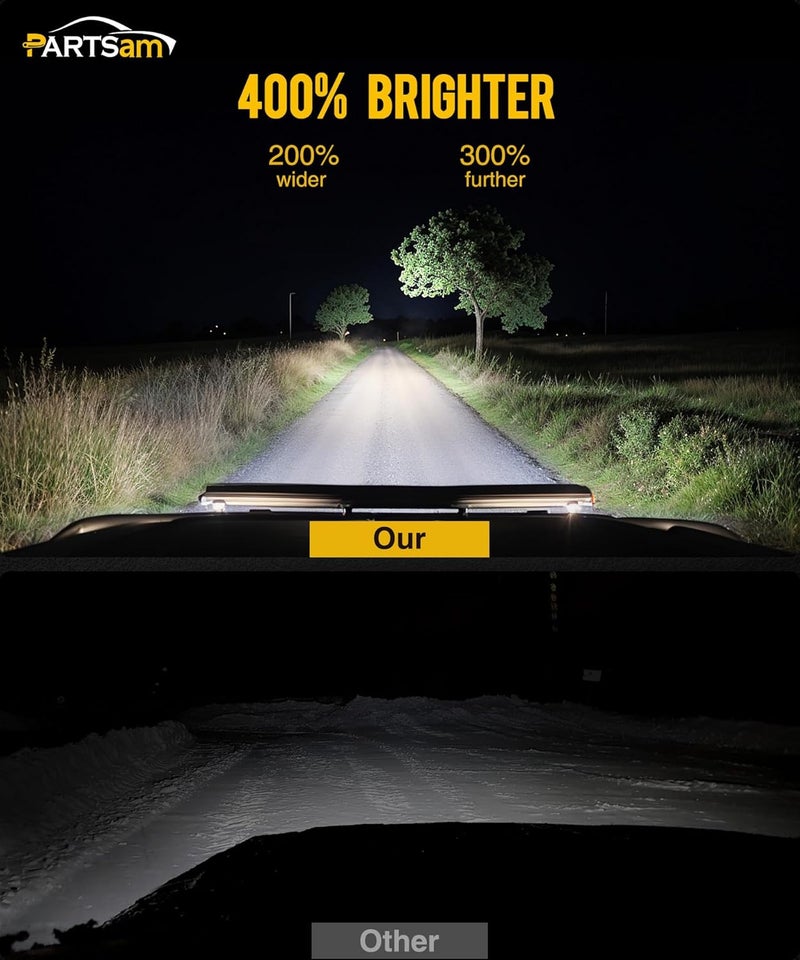 Partsam 2PCS H6054 LED Headlights 7x6 5x7 Headlamp Anti-glare Hi/Low Sealed Beam Lights Compatible with Cherokee XJ Wrangler YJ etc - Image 2