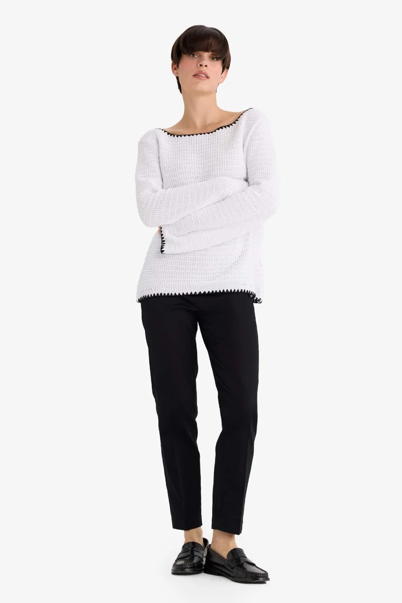 ديفاكتو Cigarette Fit Regular Leg Satin Trousers