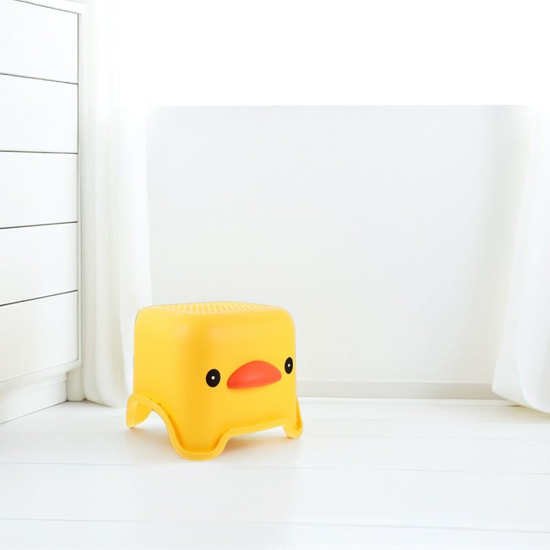 Portable Duck Shaped Plastic Stool Compact Seating For Bedroom Kitchen Bathroom - Image 3