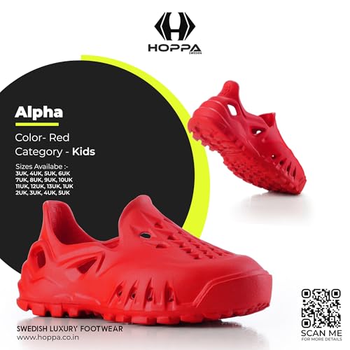 HOPPA Alpha Kid | Lightweight Clogs for Unisex Kids | HOPP Tech R-eva Material I Lightweight I Superior Bounce I Stylish & Anti-Skid I Waterproof I Recyclable & eco-Friendly - Image 4
