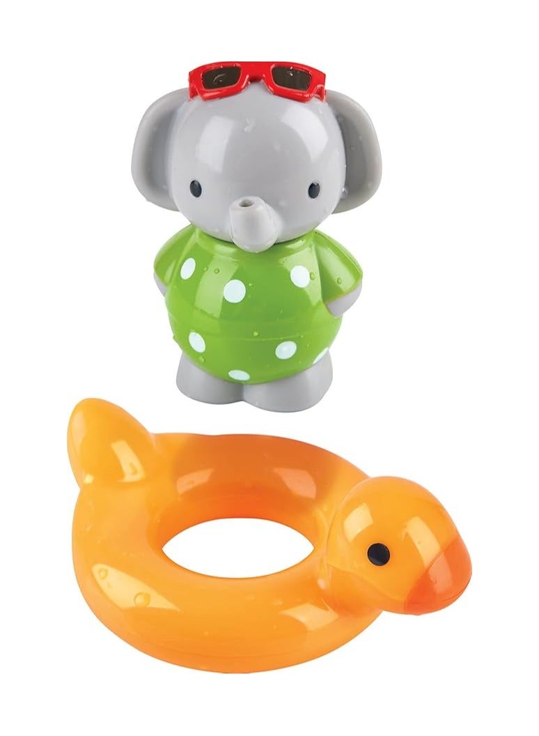 Hape Spin Splash ‘n’ Swim Elephant | Wind-up Color-Changing Spinning Bath Time Toy that Floats, for Children 18 Months+ - Image 1