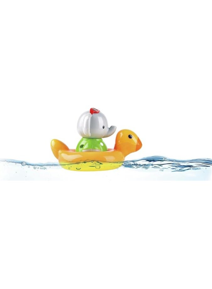 Hape Spin Splash ‘n’ Swim Elephant | Wind-up Color-Changing Spinning Bath Time Toy that Floats, for Children 18 Months+ - Image 3