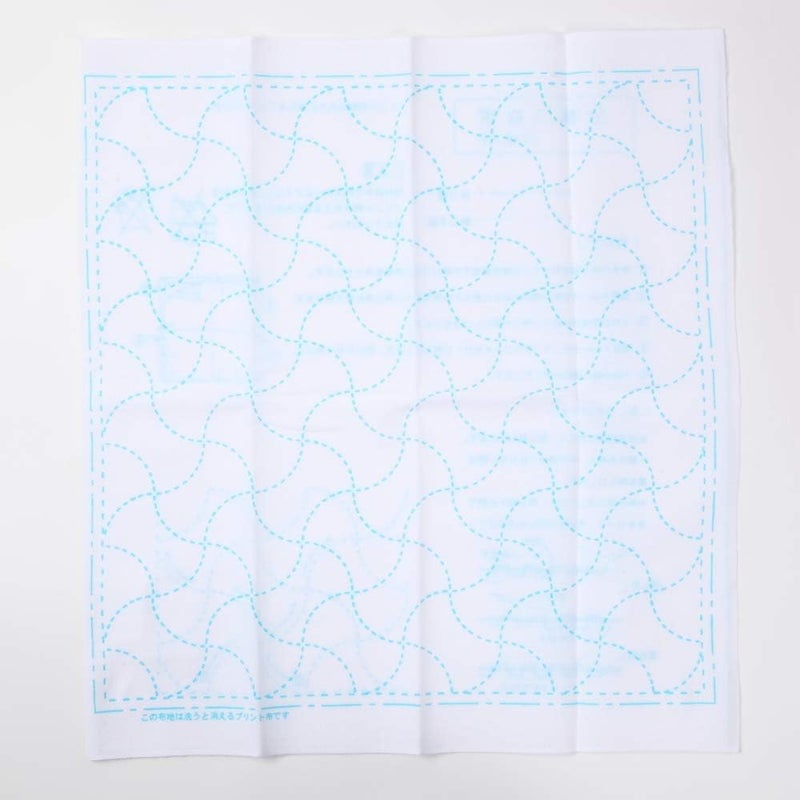 DARUMA Sashiko kit, Yokota Sashiko Thread and Template Yume Fukin with Original English Manual, Fabric, Japanese Textile (Navy Thread/White Dishcloth 2) - Image 4