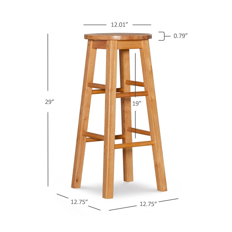 Linon 29-Inch Barstool With Round Seat - Image 2