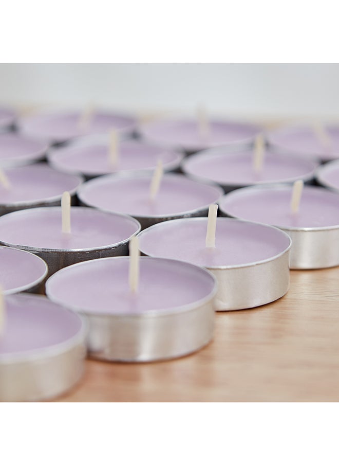 Home Box Qara 50-Piece Lavender Chamomile Tealight Candle Set 19 x 2.5 x 19 cm  - Image 3