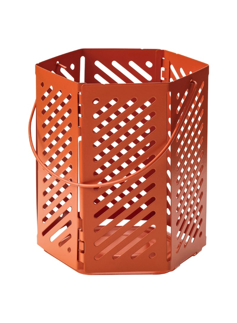 Lantern For Tealight Brown-Orange 12 Cm - Image 1