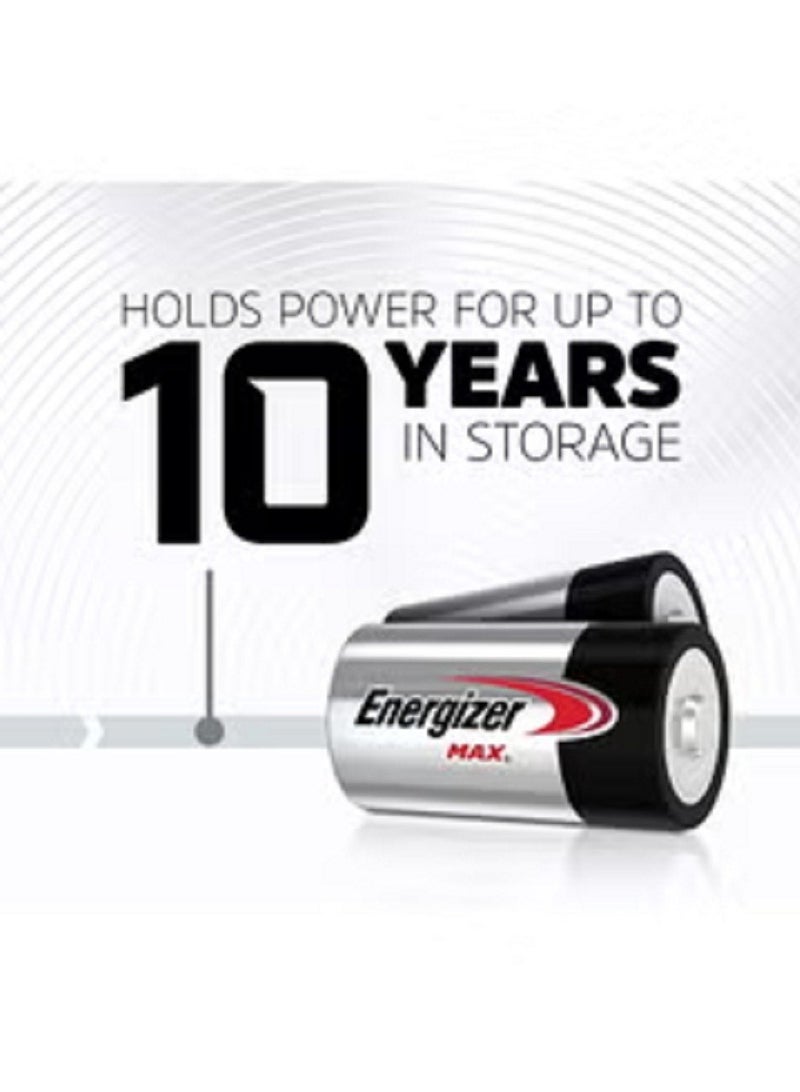 Energizer بطاريات إنرجايزر ماكس القلوية C2 - عبوة من قطعتين - Image 4