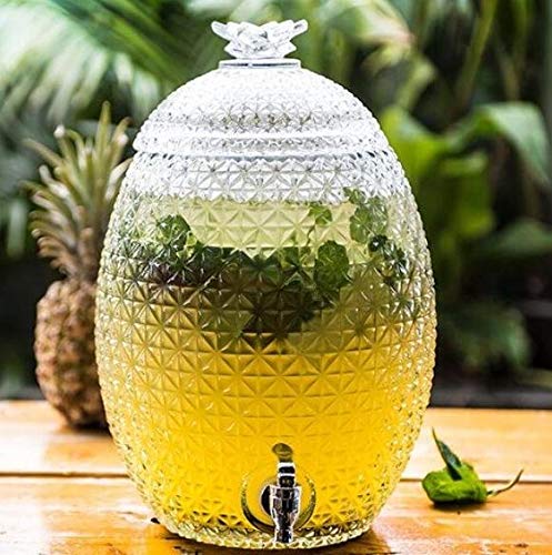 Raincart Dispenser Imported Glassware Beer, Juice, Water Mason Jar Beverage 10 Liter, 1 Piece - Image 1