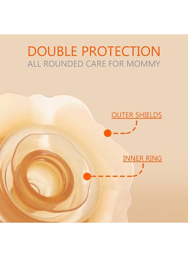 Nipple Shields for Breastfeeding Newborn - 2 Packs,Silicone Nipple Shields Breastfeeding for Baby and Mommy Breast Shell, Nipple Shield,Orange - Image 5