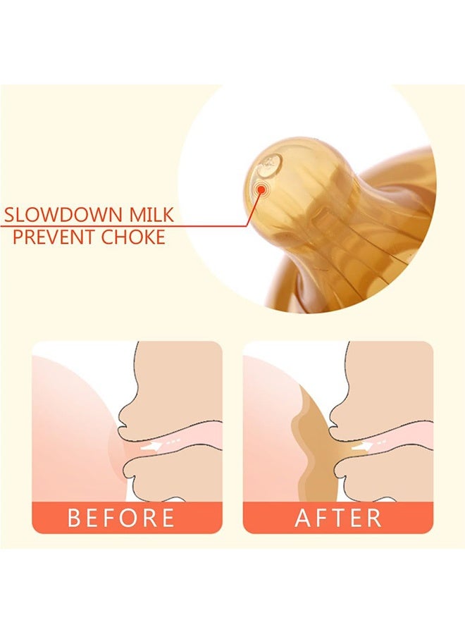 Nipple Shields for Breastfeeding Newborn - 2 Packs,Silicone Nipple Shields Breastfeeding for Baby and Mommy Breast Shell, Nipple Shield,Orange - Image 4