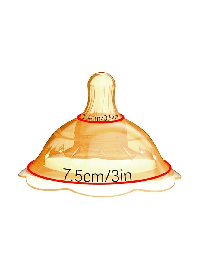 Nipple Shields for Breastfeeding Newborn - 2 Packs,Silicone Nipple Shields Breastfeeding for Baby and Mommy Breast Shell, Nipple Shield,Orange - Image 2