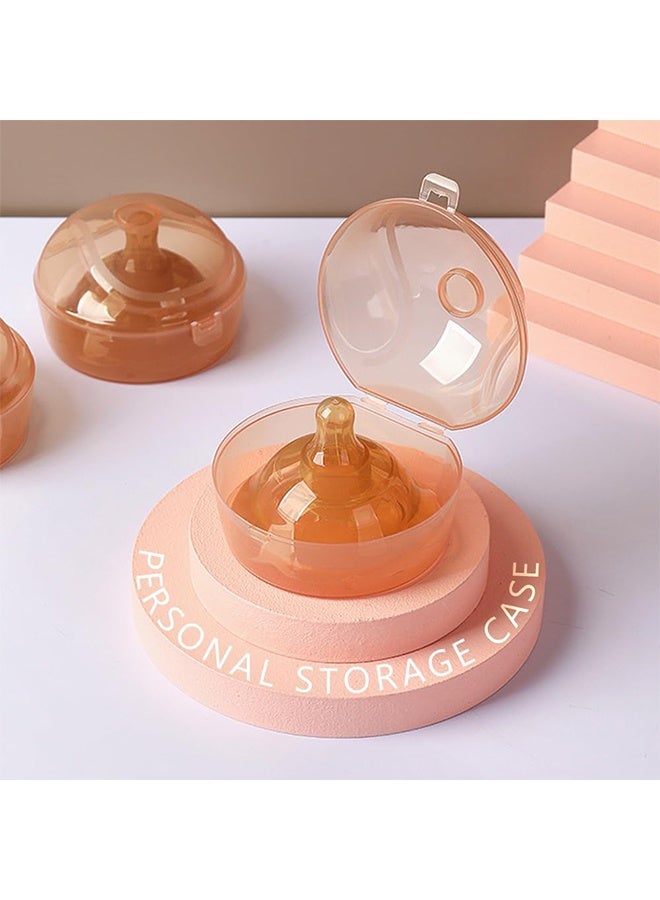 Nipple Shields for Breastfeeding Newborn - 2 Packs,Silicone Nipple Shields Breastfeeding for Baby and Mommy Breast Shell, Nipple Shield,Orange - Image 3