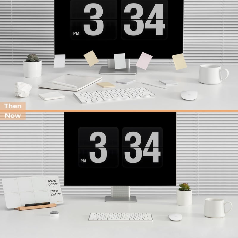 YEOUX Desktop Glass Weekly Planner Whiteboard with Detachable Wood Stand,Small Portable Dry Erase Calendar to Do List White Board 12x6 for Office, Home, Schools, Marker&Eraser Included, Yeoux - Image 4