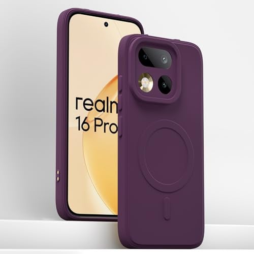 Pikkme Back Cover for Realme 16 Pro 5G Soft Matte Silicone Mag-Safe Design (Mag-Safe Not Support) Camera Protection | Slim Fit Bumper Cover (Purple) - Image 2
