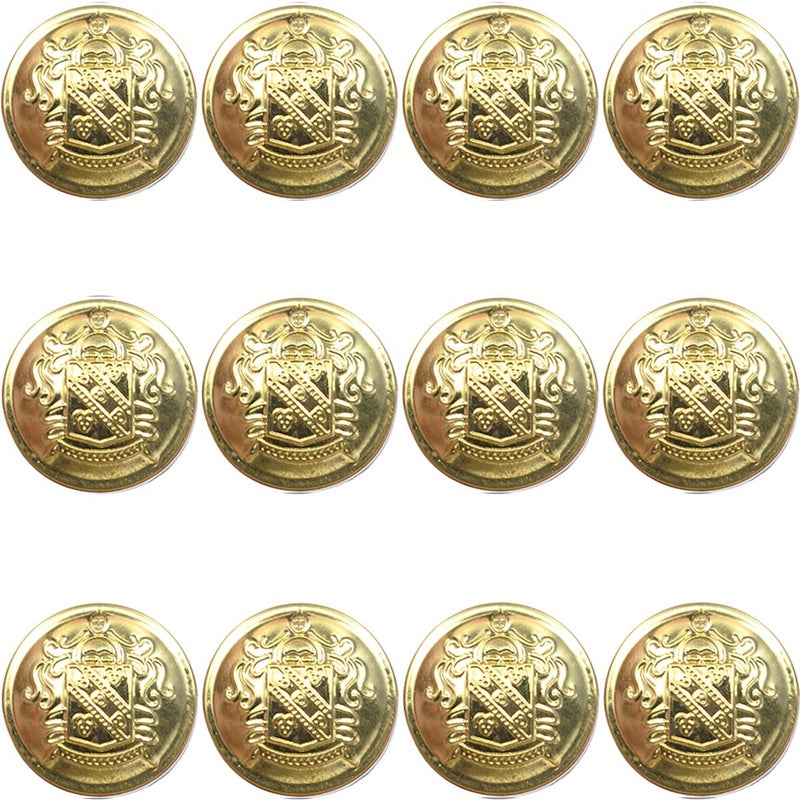 KENDANY KENDANY 16 Piece Metal Blazer Button Set  for Blazer Suits Sport Coat Uniform Jacket 25mm Gold 16 Piece
