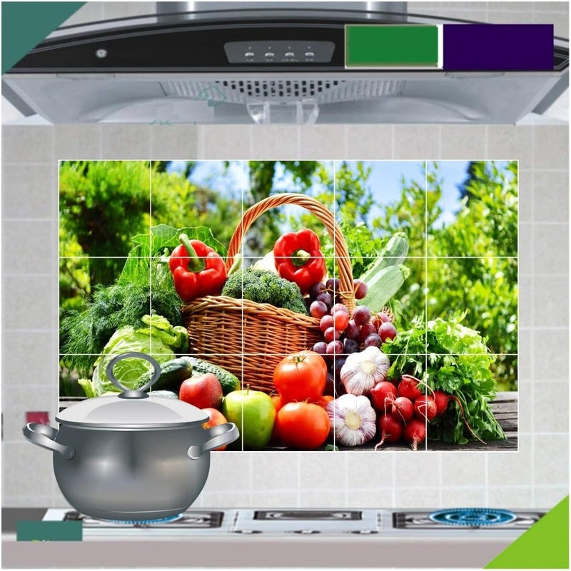 Asmi Collections Fresh Vegetables Wall Stickers - Image 1