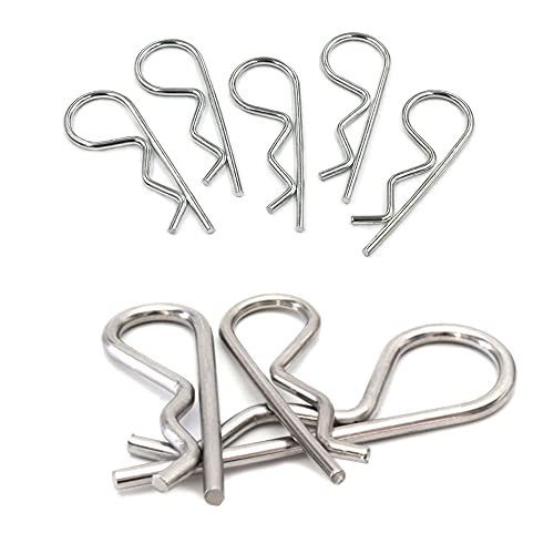 ISPINNER 100pcs 304 Stainless Steel Cotter Pins Assortment Kit, 7 Sizes R Clips for Hitch Pin Lock Systems - Image 4