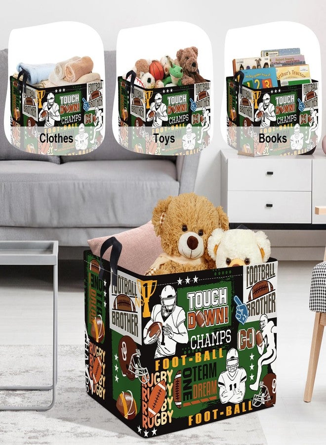 HUUMONSS Comic Balls Baby Laundry Hamper Collapsible Clothes Kids Storage Basket Large Boys Gift Toy Box Bin for Nursery Room, Rugby, 36L - Image 5