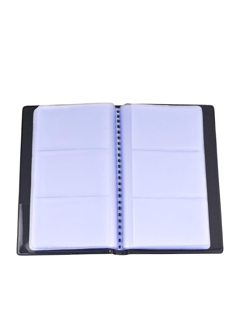 موديست حامل بطاقة العمل، حامل بطاقة الاسم، بطاقة الائتمان، حافظة الكتب، منظم جواز السفر، 240 فتحة (أسود) - Image 1