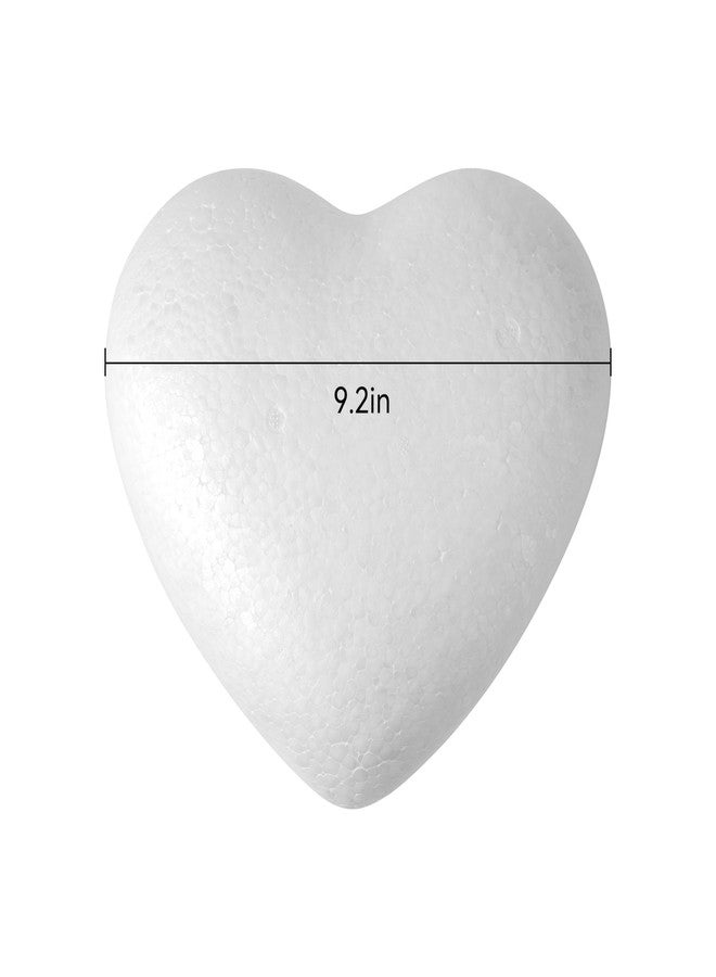 Crafare 9Inch Craft Foam Hearts Shaped Polystyrene Foam Heart for Arts Craft DIY Ornaments Wedding Decorations White - Image 2