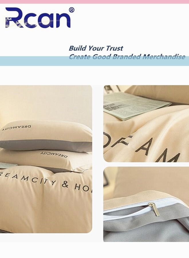 Rcan 3 Piece Set Children Student School Dormitory Embroidery Design Duvet Cover Set Single Bed Kid's Polyester Bedding Set Boy Girl 150x200cm - Image 3