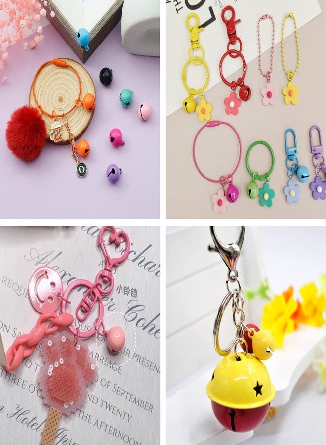 BetterJonny 100Pcs Jingle Bells, BetterJonny 14mm 10 Sweet Colors Small Bell Metal Craft Bells, Pet Decoration Bells DIY Bells for Wreath, Christmas, Holiday Home Party & Festival Decorations and Jewelry Making - Image 5